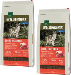 Real Nature Wilderness Trockenfutter Hund Adult Great Outback Kaninchen mit Känguru und Rind 2x12 kg - 2 x 12 kg – Bild 1 von 1