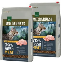 REAL NATURE WILDERNESS Trockenfutter Katze Adult Huhn 2x2,5 kg - 2 x 2,5 kg – Bild 1 von 2