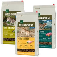Produktbild von REAL NATURE WILDERNESS Trockenfutter Katze Adult Mixpaket mit Fisch Geflügel und Wild getreidefrei 3x2,5 kg