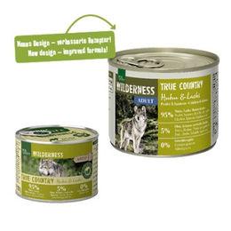 REAL NATURE WILDERNESS True Country Nassfutter Hund Adult Huhn und Lachs Getreidefrei Stückchen in Sauce 24x200 g - 24 x 200 g – Bild 1 von 2