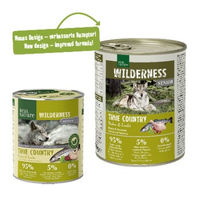 Produktbild von REAL NATURE WILDERNESS True Country Nassfutter Hund Senior Huhn und Lachs Stückchen in Sauce getreidefrei 24x800 g - 24 x 800 g