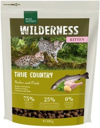 REAL NATURE WILDERNESS True Country Trockenfutter für Katzen Kitten Huhn mit Fisch und Lachs getreidefrei 300 g - 300 g – Bild 1 von 2