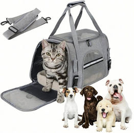 Realb2b Faltbare Tiertransporttasche aus Polyester für Hunde, Katzen und Kleintiere bis 6 kg – Bild 1 von 5