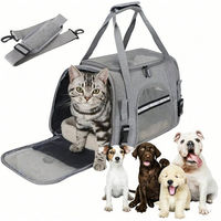 Produktbild von Realb2b Faltbare Tiertransporttasche aus Polyester für Hunde, Katzen und Kleintiere bis 6 kg