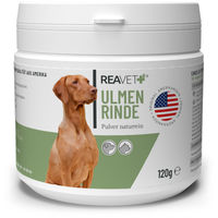 Produktbild von ReaVET Amerikanisches Ulmenrinde Pulver für Hunde und Katzen zur Unterstützung von Magen und Darm 120g - 120 g