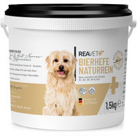 Produktbild von ReaVET Bierhefe Pulver für Hunde und Katzen zur Unterstützung von Haut und Fell 1,5kg - 1500 g