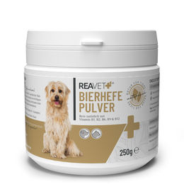 ReaVET Bierhefe Pulver für Hunde und Katzen zur Unterstützung von Haut und Fell 250g - 250 g – Bild 1 von 13