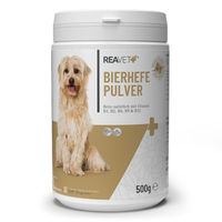 Produktbild von ReaVET Bierhefe Pulver für Hunde und Katzen zur Unterstützung von Haut und Fell 500g - 500 g