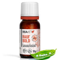 Produktbild von REAVET Bio Bachblüten Globuli Raufbold zur Beruhigung für Hunde und Katzen 10g - 10 g