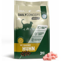 Produktbild von REAVET Dailyconcept Katzentrockenfutter Adult mit frischem Huhn getreidefrei und monoproteinisch 3kg (2x 1,5kg)