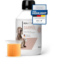 Produktbild von ReaVET Darmöl für Hunde mit Lachs zur Unterstützung der Verdauung und Magen-Darm-Gesundheit 250ml - 250 ml