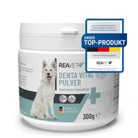 Produktbild von ReaVET Denta Vital Zahnpflege Pulver für Hund und Katze zur Zahnsteinentfernung 300g - 300 g