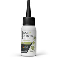 Produktbild von REAVET EctoStop Spot On für Katzen 50ml gegen Zecken, Flöhe und Milben mit Kokosöl - 50 ml