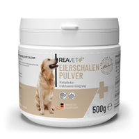 Produktbild von ReaVET Eierschalenpulver für Hunde und Katzen 500g – Natürliche Calciumquelle zur Unterstützung von Knochen und Zähnen - 500 g