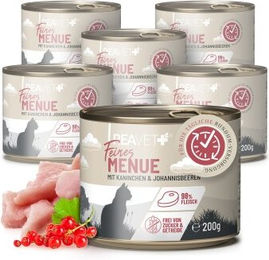 REAVET Feines Menü Kaninchen Getreidefrei mit hohem Fleischanteil 6x200 g - 6 x 200 g – Bild 1 von 3