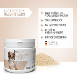ReaVET Flohsamenschalen Pulver für Hunde und Katzen zur Verdauungshilfe 250g - 250 g – Bild 1 von 7