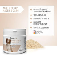 Produktbild von ReaVET Flohsamenschalen Pulver für Hunde und Katzen zur Verdauungshilfe 250g - 250 g