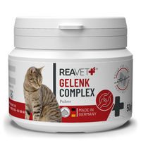 Produktbild von ReaVET Gelenk Complex Katzen Gelenkpulver 50g zur Unterstützung der Gelenke für alle Altersstufen - 50 g