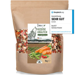 ReaVET Gemüse-Kräuter Variation Pellets für Hunde getreidefrei 1kg - 1 kg – Bild 1 von 9