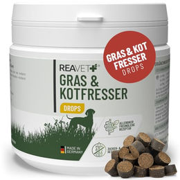 ReaVET Gras & Kotfresser Drops für Hunde Adult Getreidefrei 350g – Bild 1 von 13