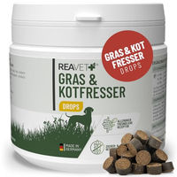 Produktbild von ReaVET Gras & Kotfresser Drops für Hunde Adult Getreidefrei 350g