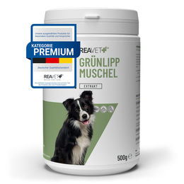 ReaVET Grünlippmuschel Extrakt Pulver 500g für Hunde Katzen und Pferde zur Unterstützung der Gelenke - 500 g – Bild 1 von 7