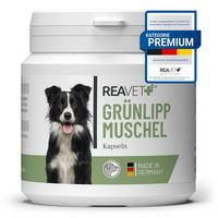 Produktbild von ReaVET Grünlippmuschel Kapseln für Hunde zur Unterstützung der Gelenke 100 Stück