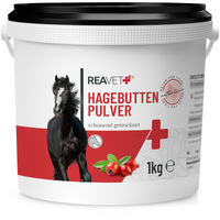 Produktbild von ReaVET Hagebuttenpulver für Hunde und Pferde zur Unterstützung von Gelenken und Immunsystem 1kg - 1 kg