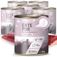 Produktbild von ReaVET Hund Nassfutter Ente Monoprotein Stückchen in Sauce 6 x 800g Getreidefrei und Hypoallergen - 6 x 800 g