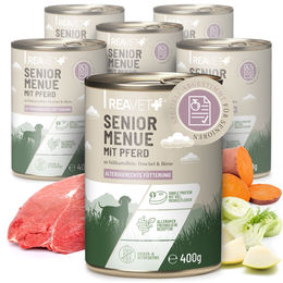 ReaVET Hund Nassfutter Senior Menue mit Pferd 6 x 400g – Bild 1 von 1