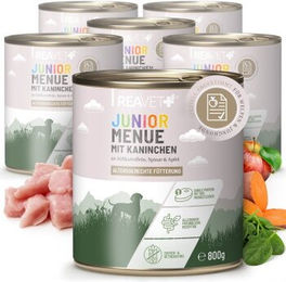 ReaVET Hundefutter Junior Menü mit Kaninchen 6x800 g – Bild 1 von 1