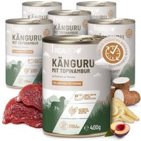 Produktbild von REAVET Hundefutter Känguru mit Topinambur, Pastinake und Pflaume, hoher Fleischanteil, 6 x 400g