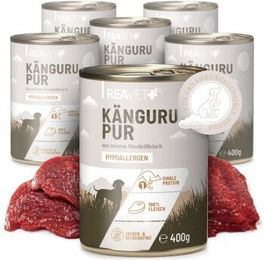 REAVET Hundefutter Känguru Monoprotein Sensitive ohne Zucker 6 x 400g – Bild 1 von 3