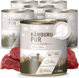 REAVET Hundefutter Känguru Monoprotein Sensitive ohne Zucker und Farbstoffe 6 x 800g – Bild 1 von 3