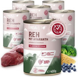 ReaVET Hundefutter Reh mit Amaranth an Brokkoli und Heidelbeere 6x400 g – Bild 1 von 1