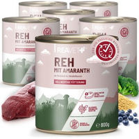 Produktbild von ReaVET Hundefutter Reh mit Amaranth an Brokkoli und Heidelbeere 6x800 g