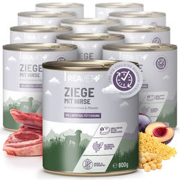 Produktbild von ReaVet Hundefutter Ziege mit Hirse Kichererbsen und Pflaume 12 x 800g zur Unterstützung der Verdauung - 12 x 800 g