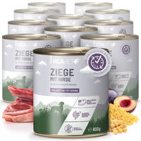 Produktbild von ReaVet Hundefutter Ziege mit Hirse Kichererbsen und Pflaume 12 x 800g zur Unterstützung der Verdauung - 12 x 800 g