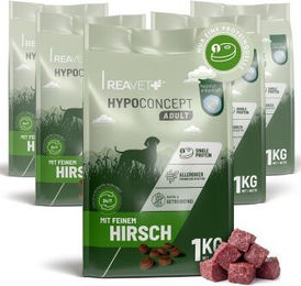 REAVET Hypoconcept Hundetrockenfutter Adult Hirsch Hypoallergen Getreidefrei Monoprotein 5kg – Bild 1 von 3