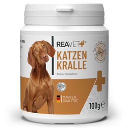 Produktbild von REAVET Katzenkralle Pulver 100g zur Unterstützung der Gelenke und Immunstärkung für Katzen