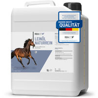 Produktbild von ReaVET Leinöl naturrein kaltgepresst für Hunde Pferde und Katzen 5 Liter - 5000 ml