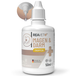 ReaVET Magen & Darm Tropfen Liquid für Hunde und Katzen 50ml zur Unterstützung der Darmflora – Bild 1 von 1