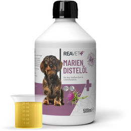 ReaVET Mariendistelöl für Hunde und Pferde 500ml – Kaltgepresstes Ergänzungsfutter für Leber, Haut und Fell - 500 ml – Bild 1 von 13
