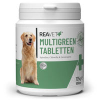 Produktbild von ReaVET MultiGreen Tabletten für Hunde mit Mikroalgen zur Unterstützung von Haut, Fell und Immunsystem 500 Stück
