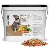 Produktbild von ReaVET Natur Nagerfutter 10 L mit Kräutern und Gemüseflocken für Kaninchen, Meerschweinchen und Hamster - 10 l