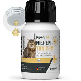 ReaVET Nieren Tonicum Flüssiges Nahrungsergänzungsmittel für Katzen zur Unterstützung der Nieren und Harnwege 50ml - 50 ml – Bild 1 von 5