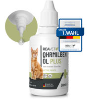 Produktbild von ReaVET Ohrmilbenöl Plus für Katzen 50ml zur Bekämpfung von Ohrmilben - 50 ml