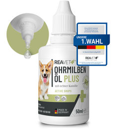 ReaVET Ohrmilbenöl Plus Ohrenreiniger für Hunde gegen Ohrmilben 50ml - 50 ml – Bild 1 von 13
