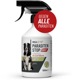 ReaVET Parasiten Stop AKUT Spray gegen Zecken, Flöhe und Milben für Hunde und Tierumgebung 500ml - 500 ml – Bild 1 von 8