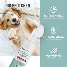 ReaVET Pfotenreiniger Mousse für Hunde und Katzen 150ml - 150 ml – Bild 1 von 5